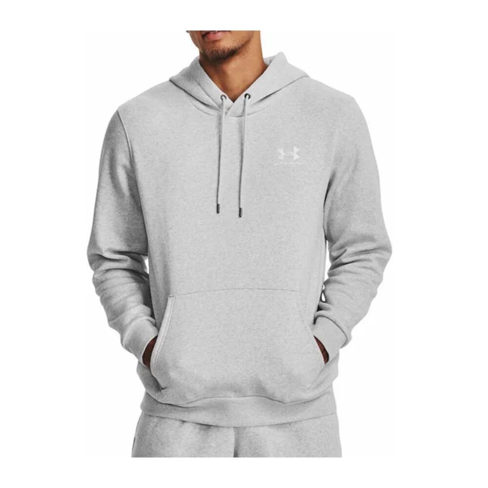 Under Armour Men’s Essential Fleece Hoodie Halo Gray Size M Pullover Sweatshirt